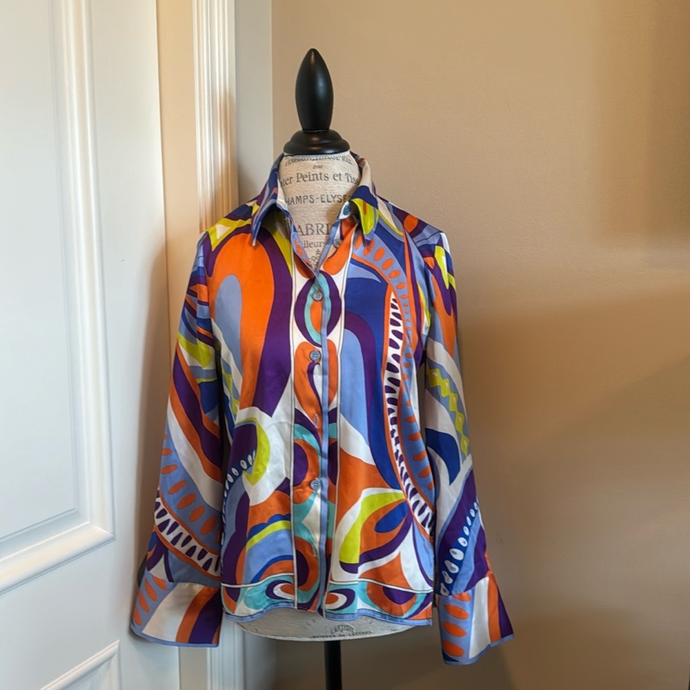 Zara pucci-esque print top - size XS/small